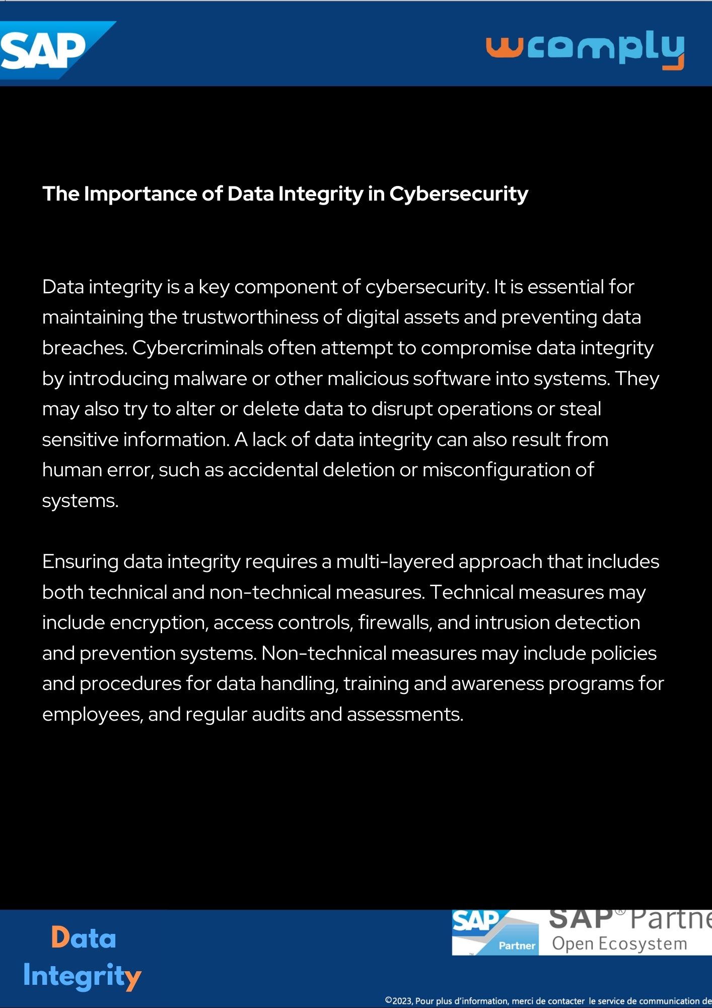 Data Integrity Wcomply