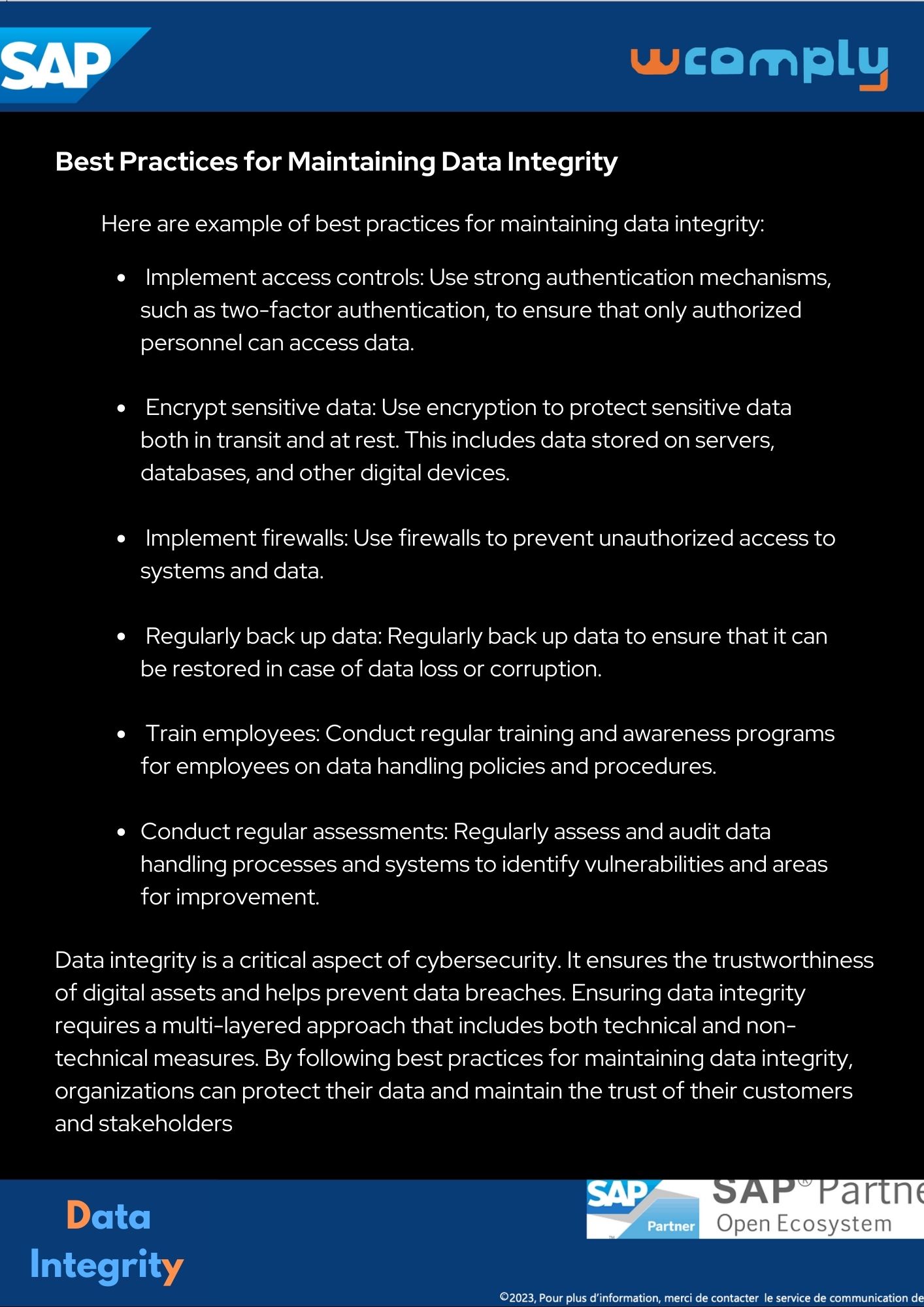 Data Integrity Wcomply
