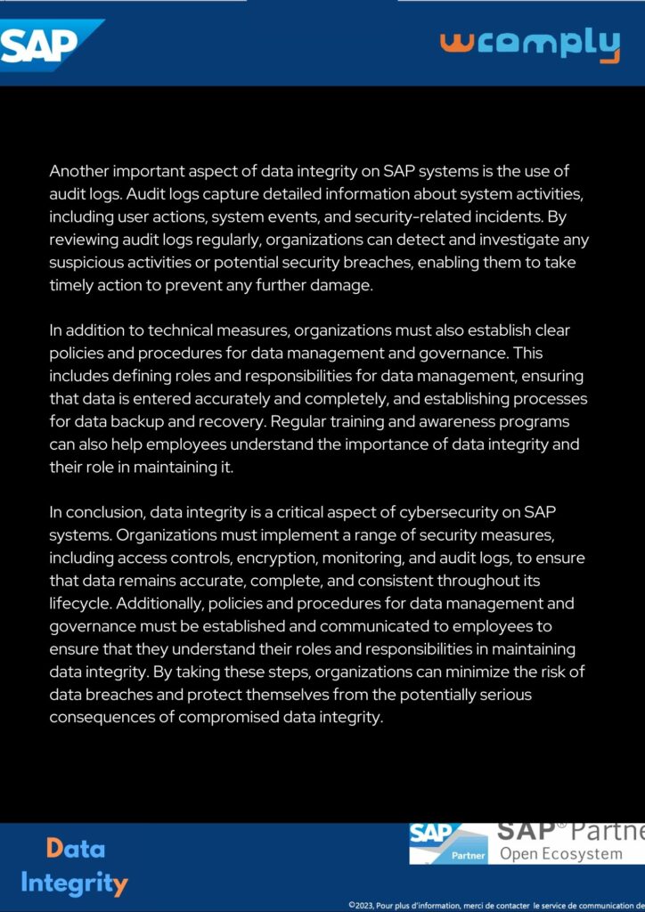 Data Integrity Wcomply